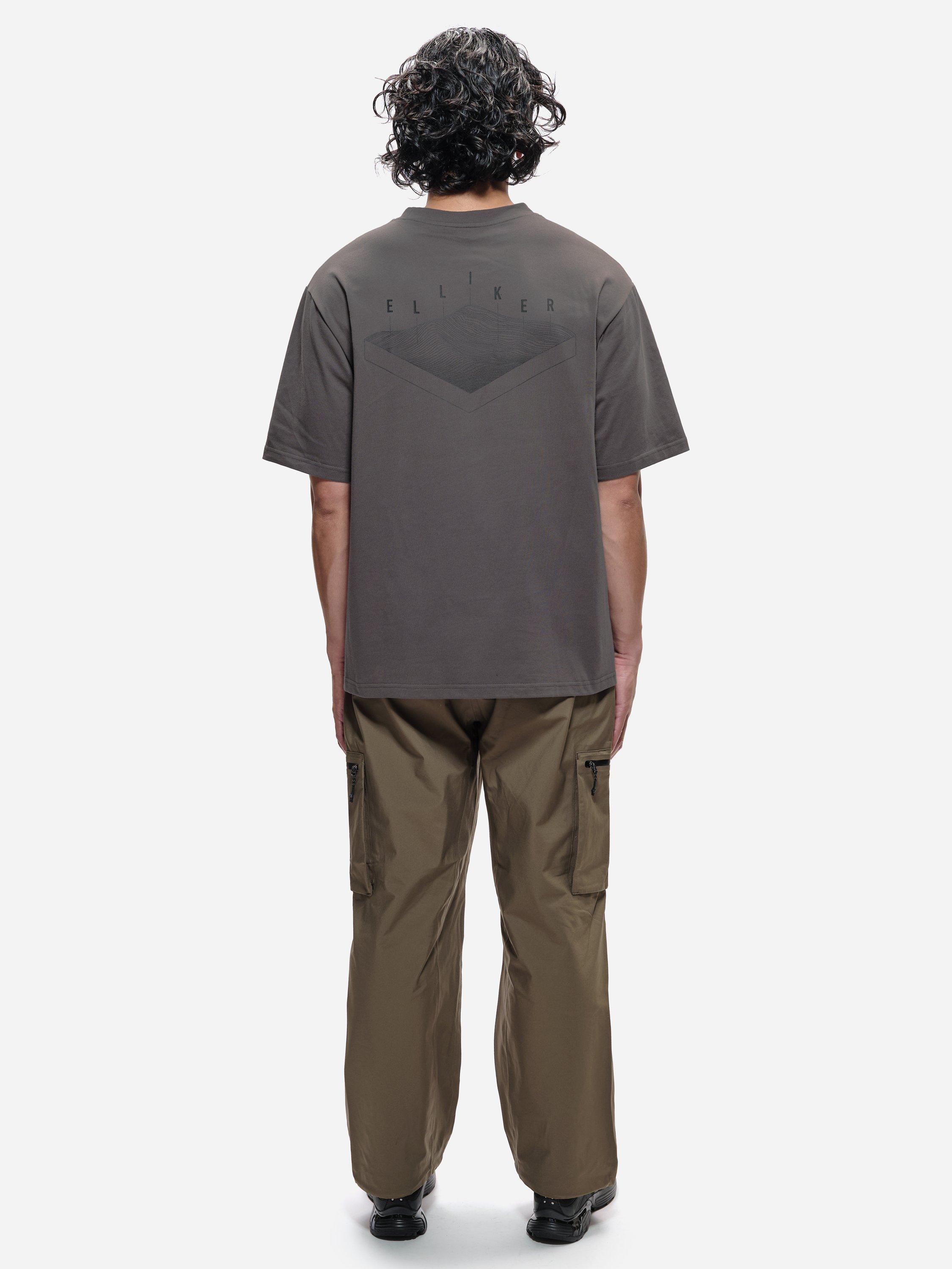 Product image 7 of 9, which shows ELLIKER Rill Hill Cotton Regular Fit T-Shirt, Grey, S
