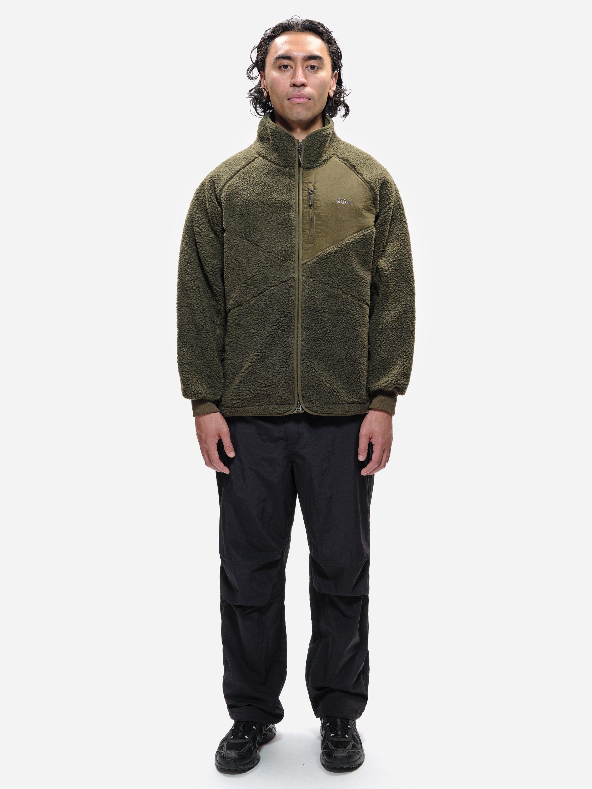 Product image 7 of 11, which shows ELLIKER Keld Sherpa Fleece Jacket, Khaki, S