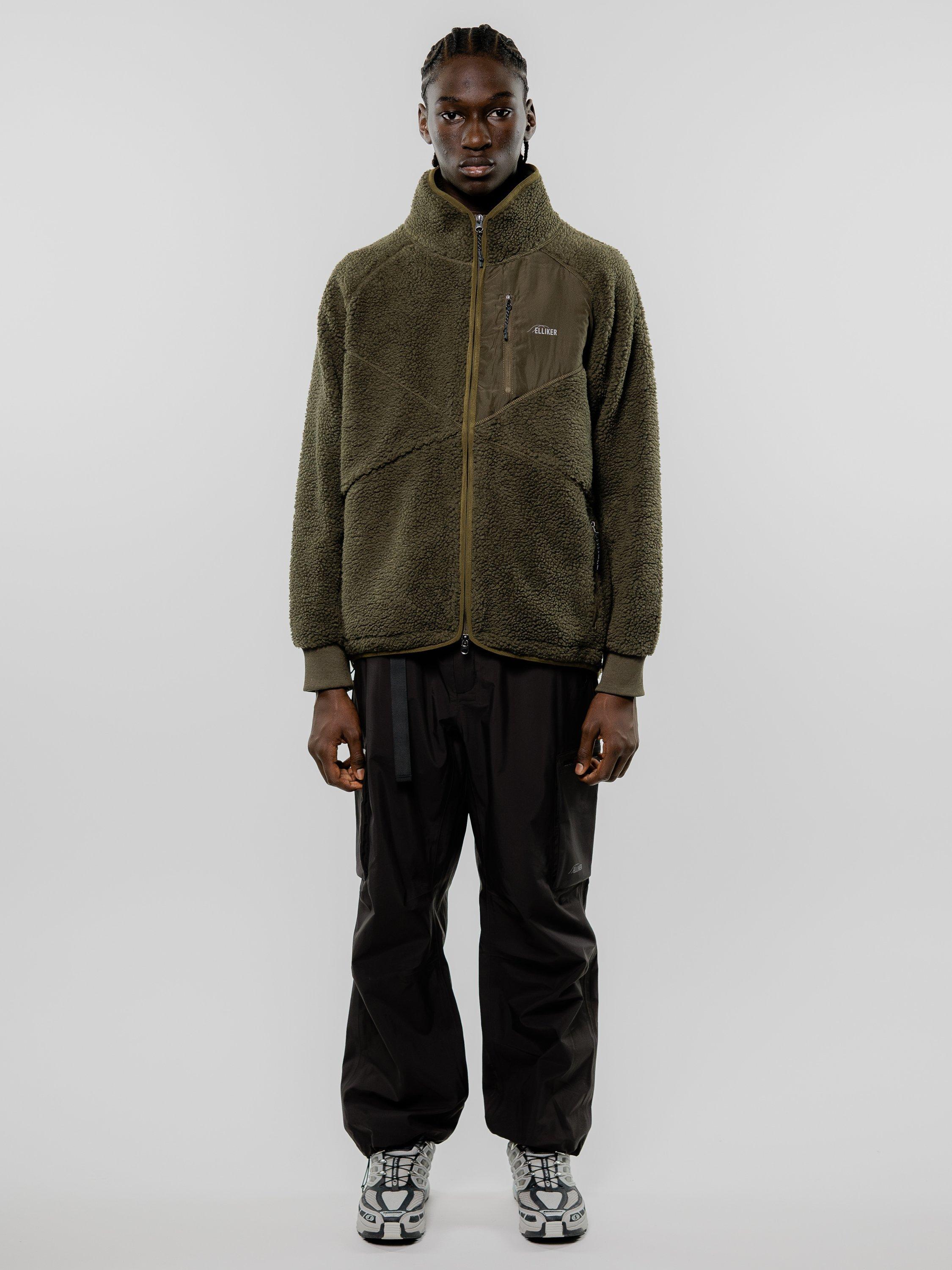 Product image 9 of 11, which shows ELLIKER Keld Sherpa Fleece Jacket, Khaki, S