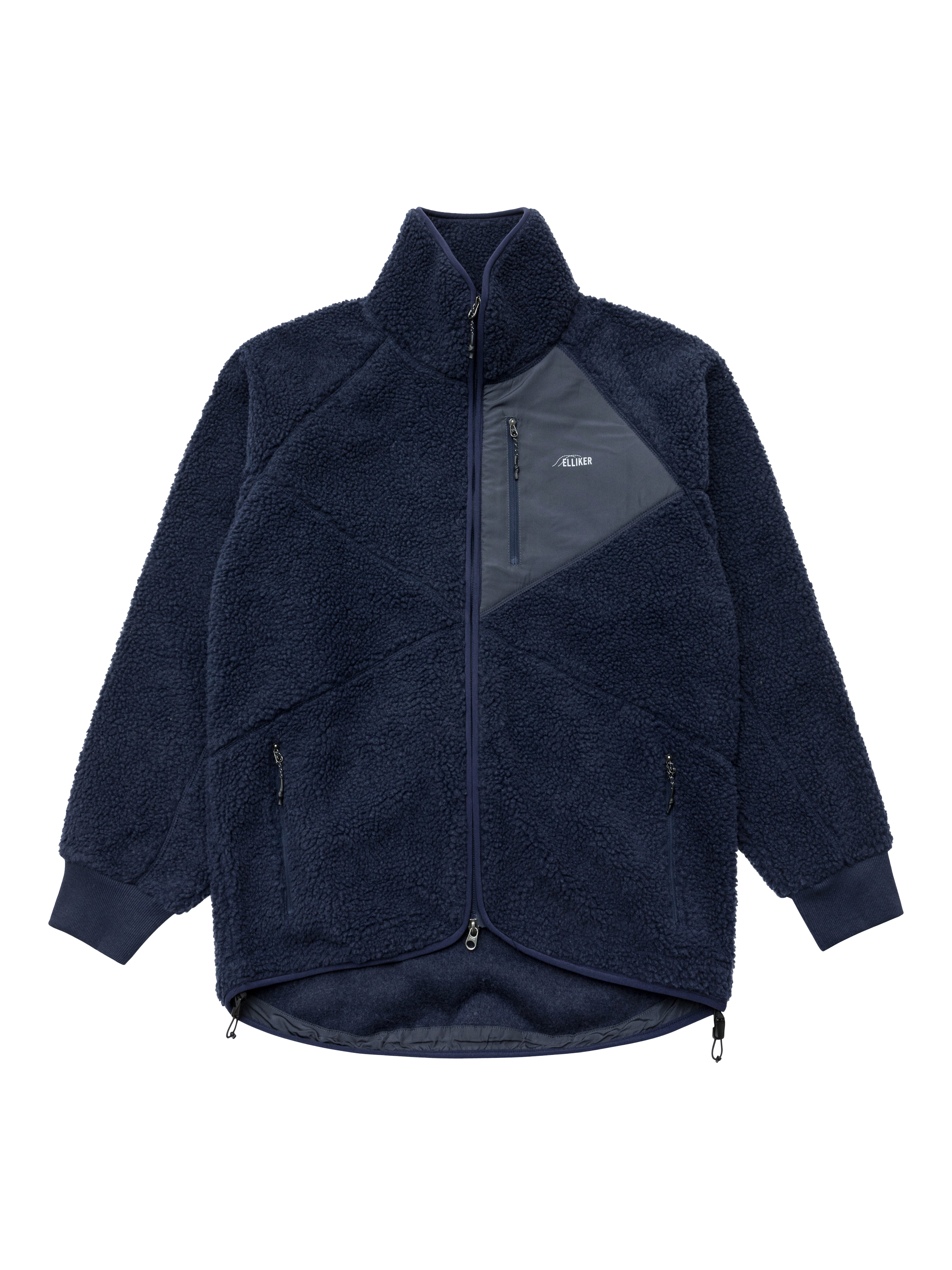 Product image 3 of 11, which shows ELLIKER Keld Sherpa Fleece Jacket, Navy, S