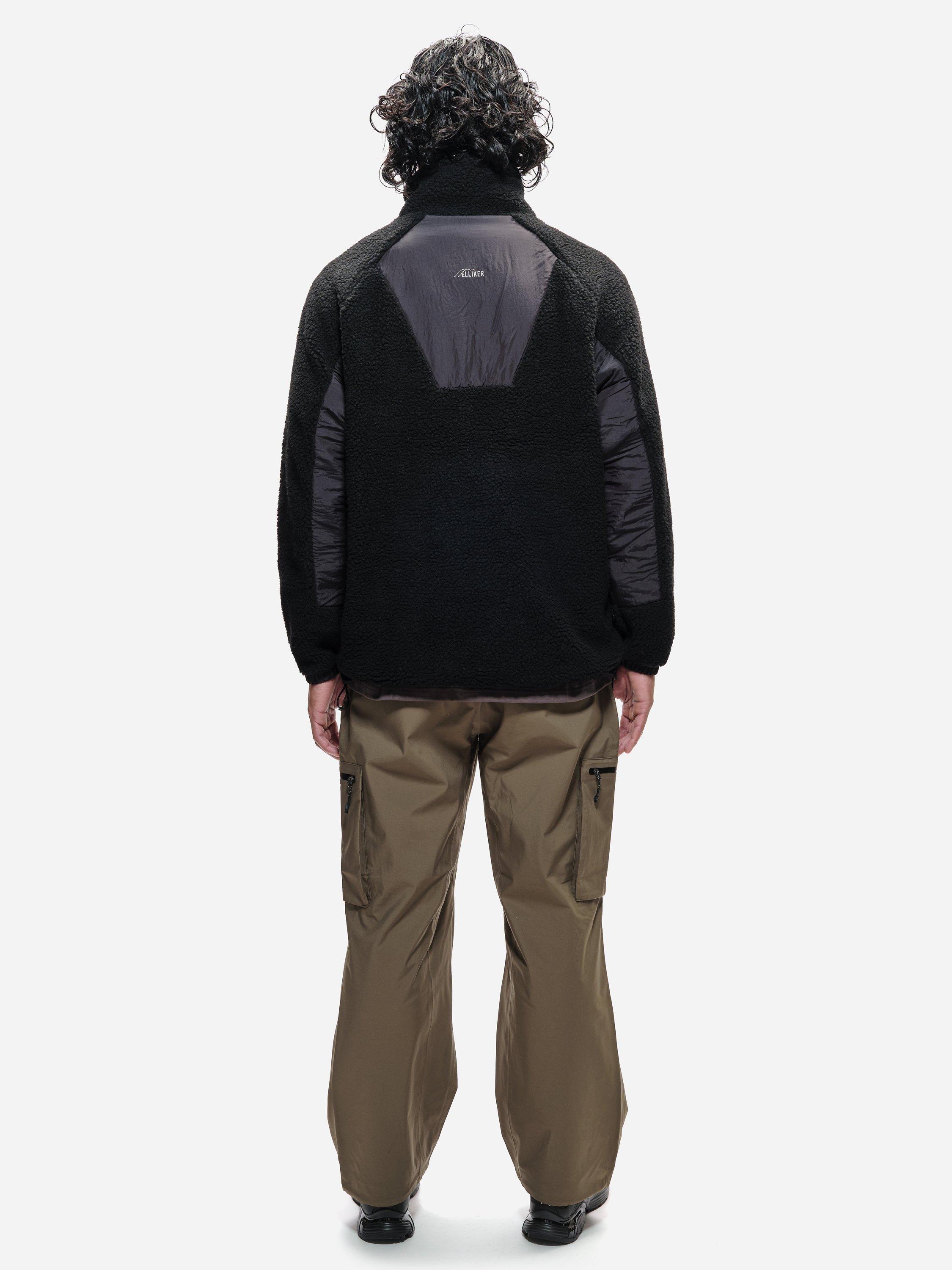 Product image 7 of 8, which shows ELLIKER Sike Fleece Pullover Top, Black, XS