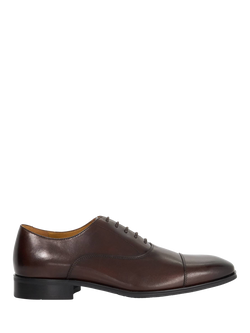 Dune London Solver Leather Oxford Shoes - view 2, Brown