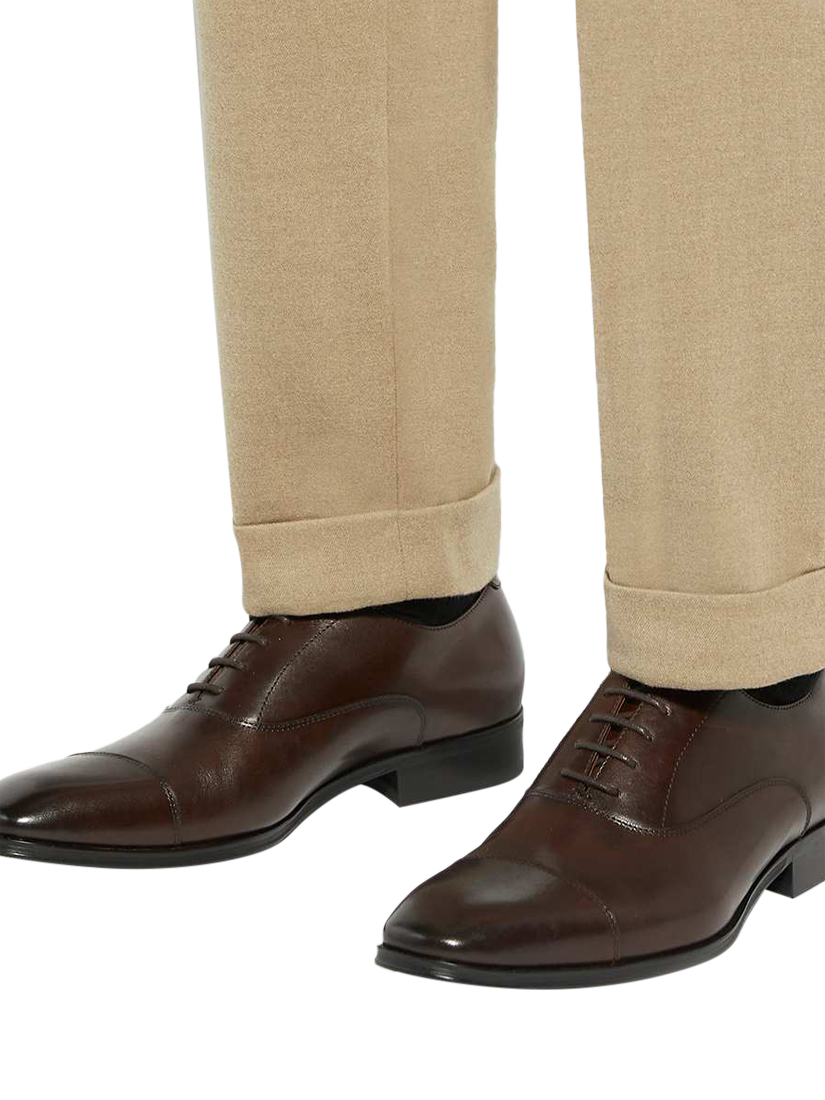 Product image 2 of 6, which shows Dune London Solver Leather Oxford Shoes, Brown, EU40