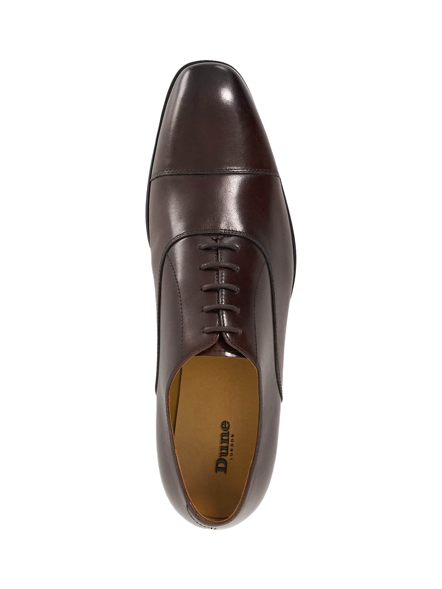 Product image 5 of 6, which shows Dune London Solver Leather Oxford Shoes, Brown, EU40