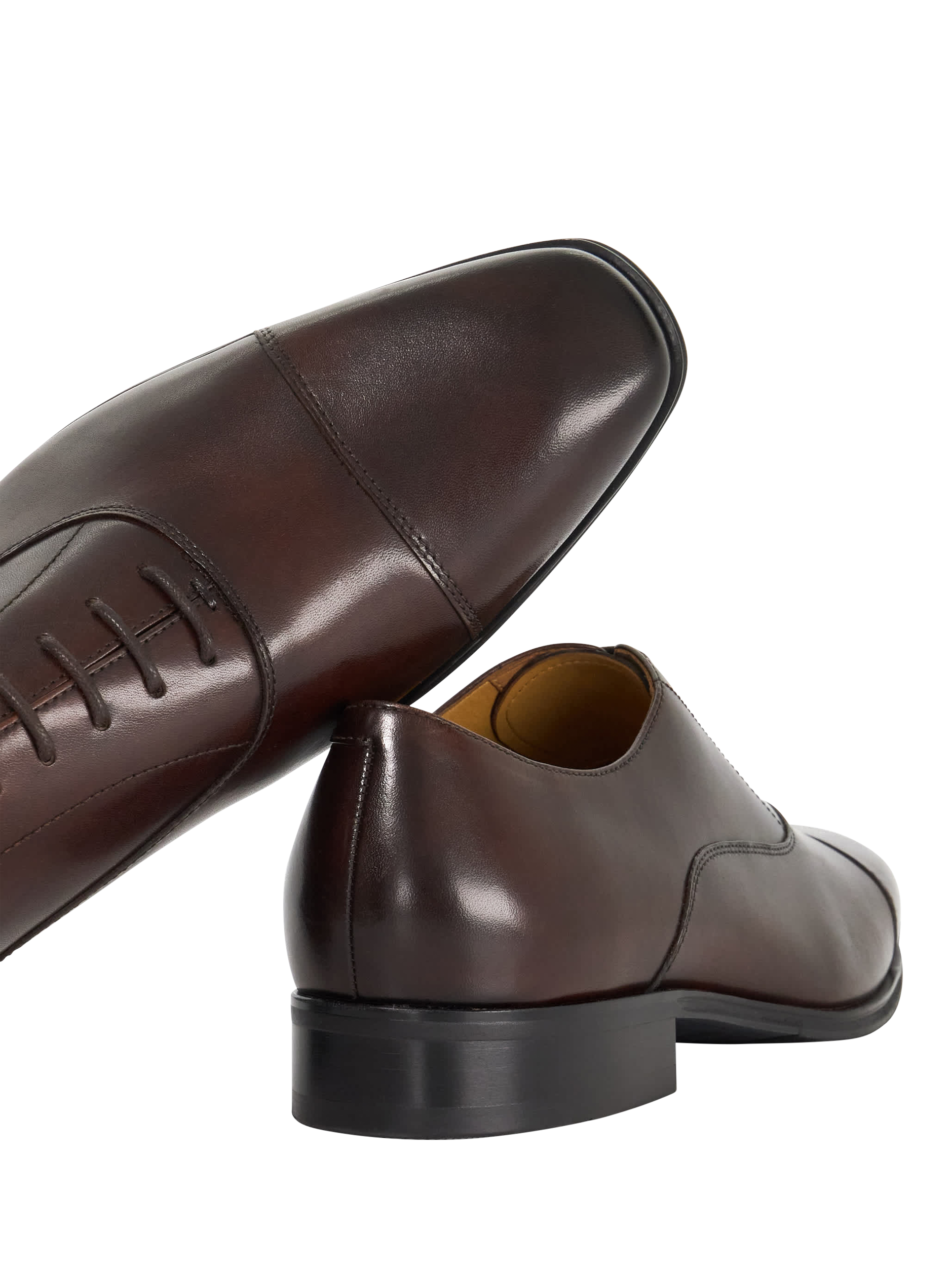 Product image 6 of 6, which shows Dune London Solver Leather Oxford Shoes, Brown, EU40