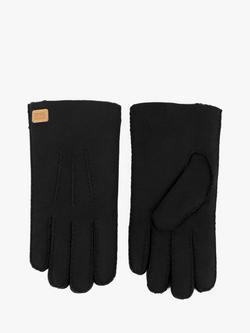 Just Sheepskin Men's Rowan Sheepskin Gloves, Black