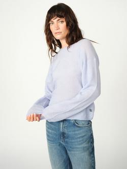MOS MOSH Mape Wool Blend Long Sleeve Round Neck Jumper - view 2, Brunnera Blue