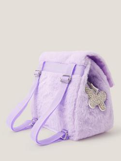 Monsoon Kids' Fluffy Backpack, Lilac - view 2, Lilac