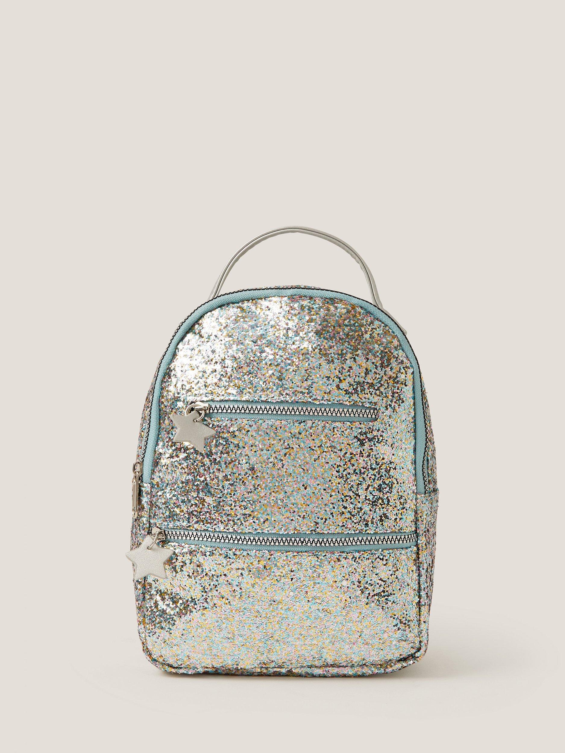 Product image 1 of 4, which shows Monsoon Kids' Glitter Backpack, Blue