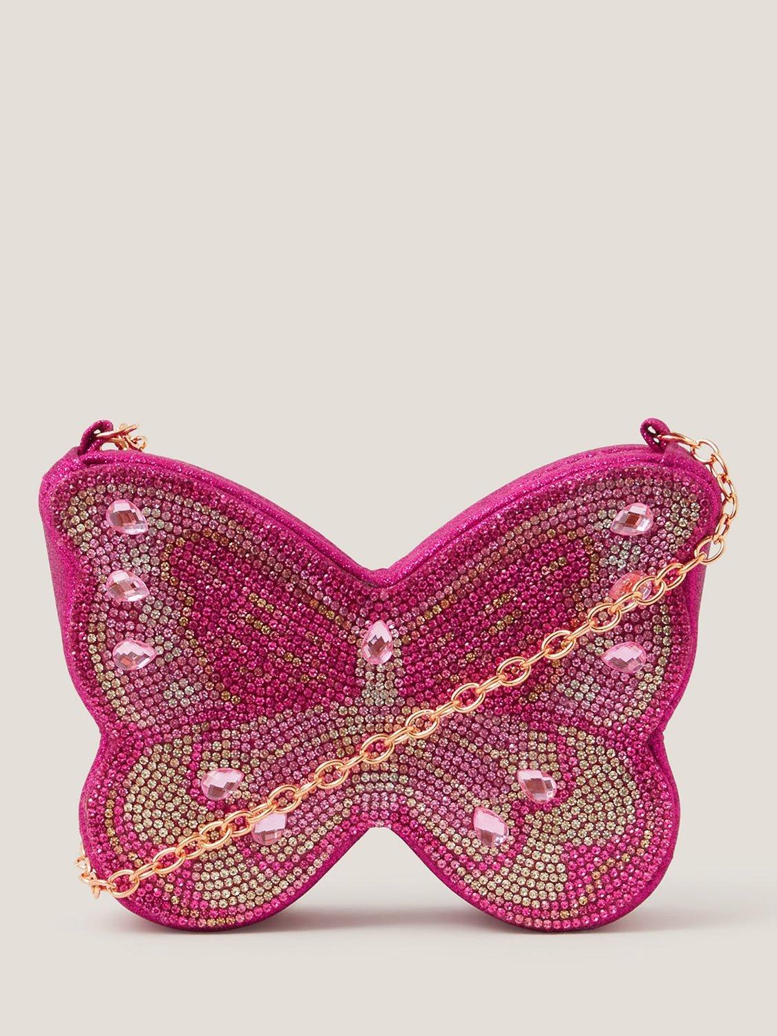 Product image 1 of 3, which shows Monsoon Kids' Butterfly Embellished Bag, Multi, One Size