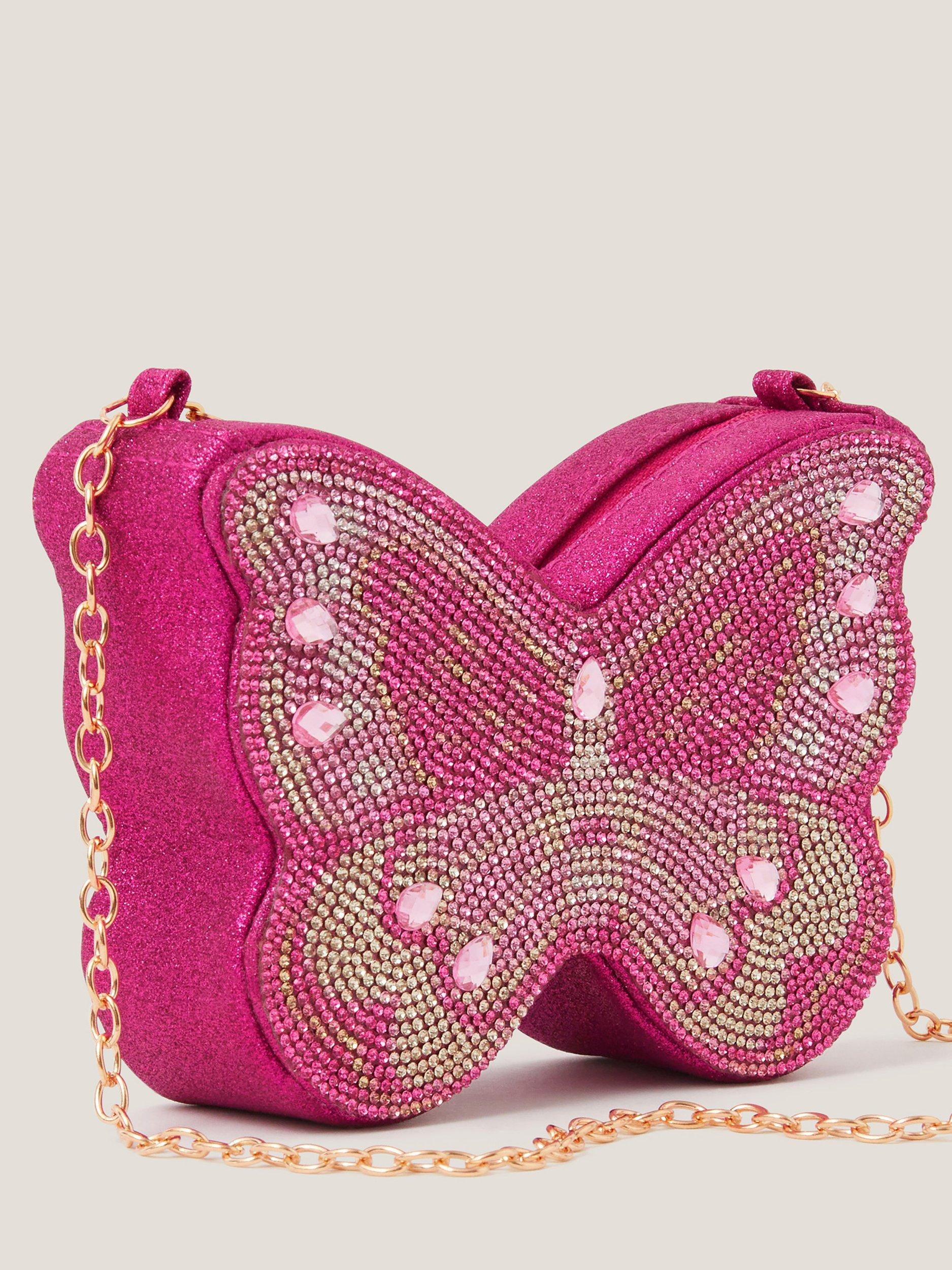 Product image 3 of 3, which shows Monsoon Kids' Butterfly Embellished Bag, Multi, One Size