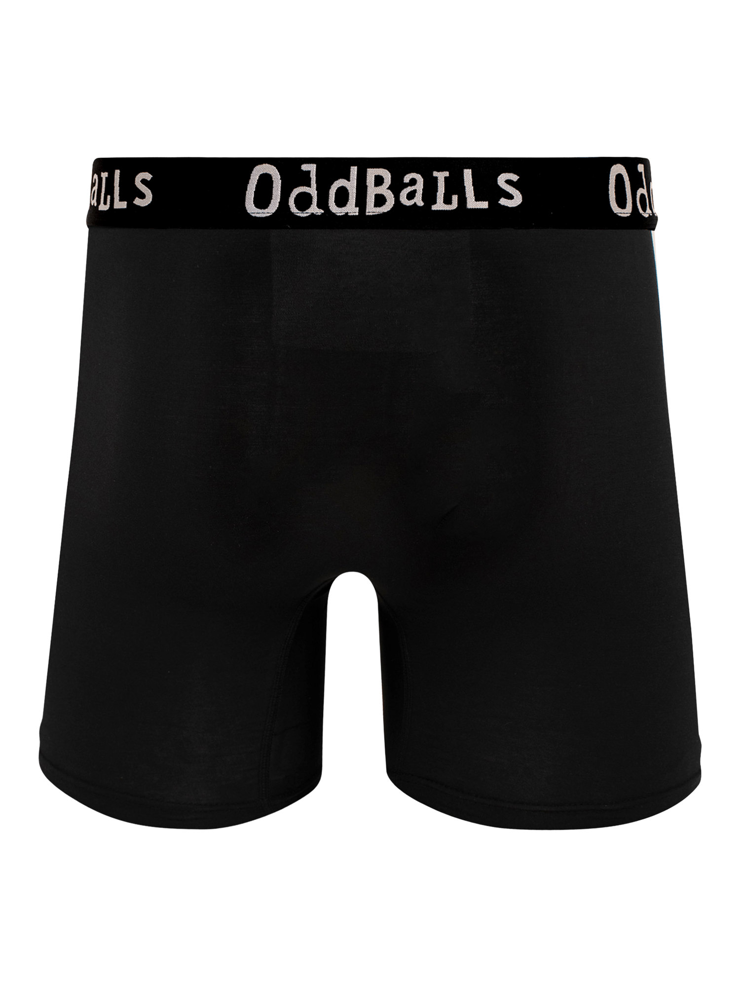 Product image 3 of 6, which shows OddBalls Cotton Stretch Boxer Shorts, Pack of 3, Black, XXS