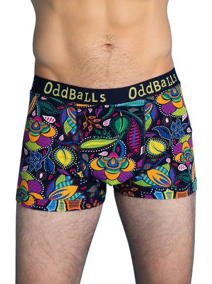 OddBalls Cotton Stretch Boxer Shorts, Pack of 3, Black & White - view 2, Black & White