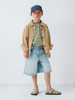 John Lewis Boy's Wide Leg Jorts, Indigo - view 2, Indigo