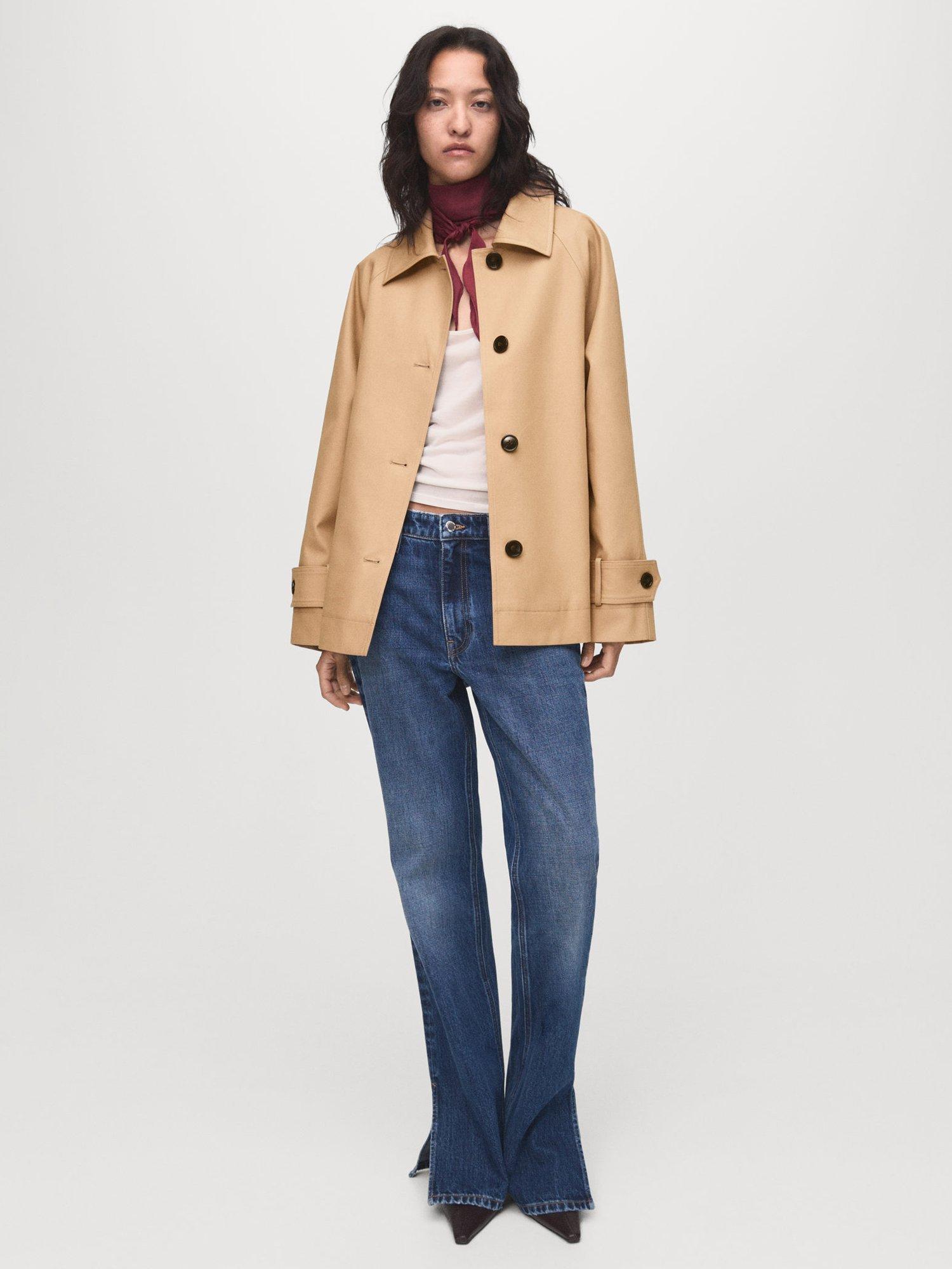 Product image 2 of 8, which shows Mango Tropic Oversized Jacket, Light Beige, L