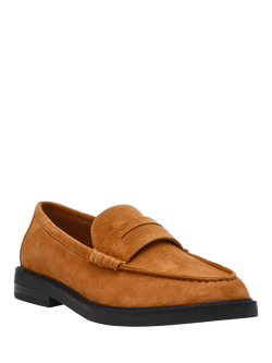 Steve Madden Adison Suede Loafers, Cashew - view 2, Cashew
