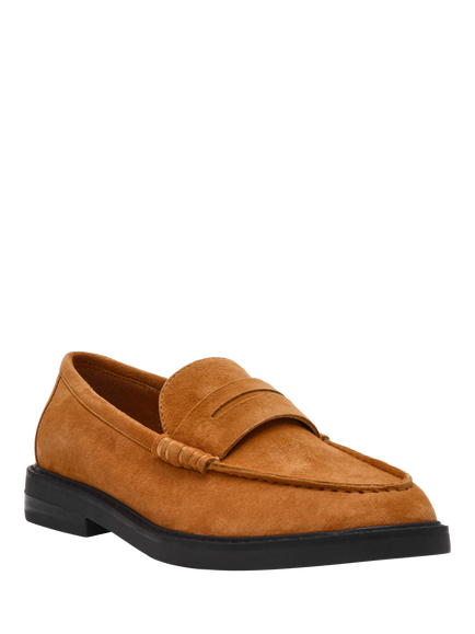 Steve Madden Adison Suede Loafers, Cashew - view 2, Cashew