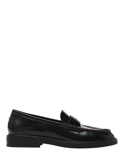 Steve Madden Adison Leather Loafers, Black, Black