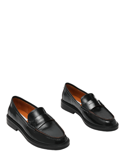 Steve Madden Adison Leather Loafers, Black - view 2, Black