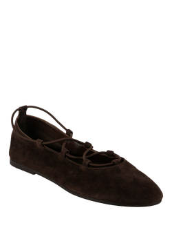 Steve Madden Bombshell Suede Ballerina Pumps, Brown - view 2, Brown