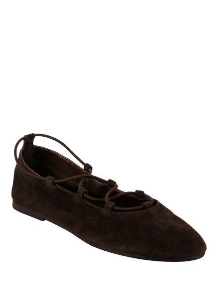 Steve Madden Bombshell Suede Ballerina Pumps, Brown - view 2, Brown