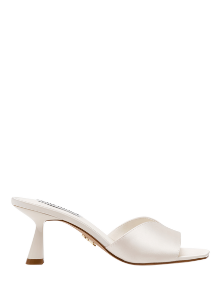 Steve Madden Ivie Flared Heel Mule Sandals, Ivory Pearl, Ivory Pearl