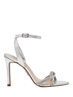 Steve Madden Jewells Embellished Stiletto Heel Sandals, Silver, Silver