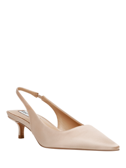 Steve Madden Kari Kitten Heel Slingback Court Shoes, Champagne - view 2, Champagne