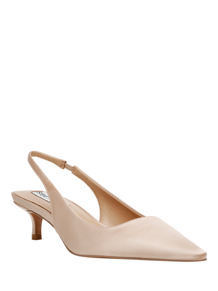 Steve Madden Kari Kitten Heel Slingback Court Shoes, Champagne - view 2, Champagne