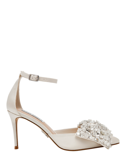 Steve Madden Lumma Embellished Stiletto Heel Court Shoes, Ivory Pearl, Ivory Pearl