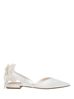 Steve Madden Synthia Bow Detail Slingback Ballerina Pumps, Ivory, Ivory