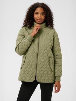 KAFFE Leila Quilted Jacket, Dusky Green, Dusky Green