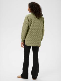 KAFFE Leila Quilted Jacket, Dusky Green - view 2, Dusky Green