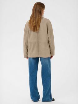 KAFFE Rachel Pure Suede Jacket, Brindle - view 2, Brindle