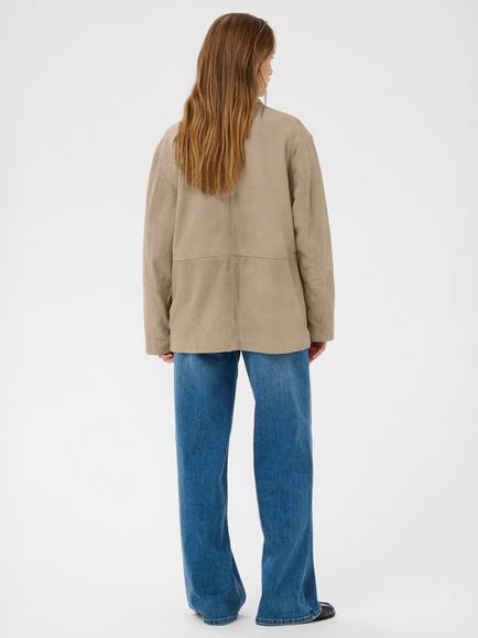 KAFFE Rachel Pure Suede Jacket, Brindle - view 2, Brindle