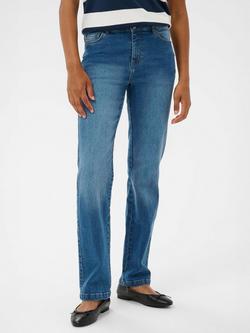 KAFFE Maris Cotton Blend Straight Jeans, Medium Blue