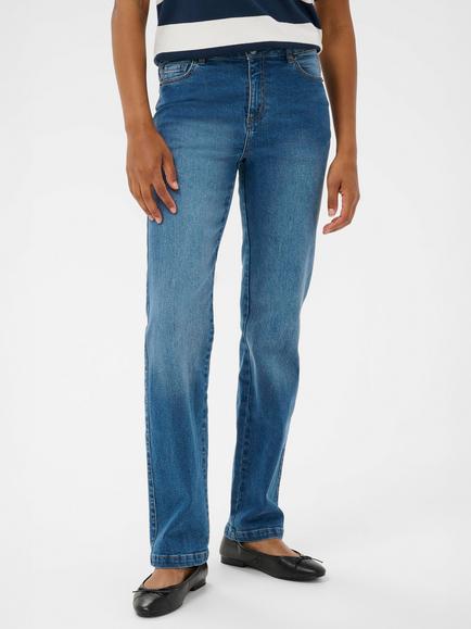 KAFFE Maris Cotton Blend Straight Jeans, Medium Blue