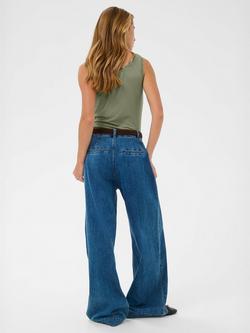 KAFFE Omi Lace Trim Scoop Neck Tank Top - view 2, Sea Spray