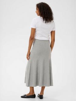 KAFFE Malina Knit Midi Skirt - view 2, Grey Melange