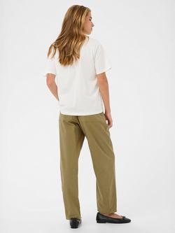 KAFFE Hella Oganic Cotton Short Sleeve Crew Neck T-Shirt - view 2, Chalk