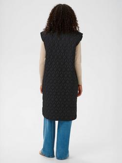 KAFFE Lelia Quilted Gilet, Deep Black - view 2, Deep Black