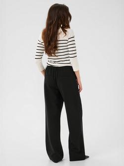 KAFFE Valley Wide Leg Trousers - view 2, Black Deep