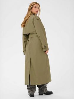 KAFFE Valentina Trench Coat, Dusky Green - view 2, Dusky Green