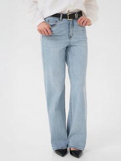 KAFFE Meadow Cotton Blend Loose Regular Jeans, Light Blue Washed