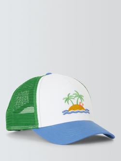 John Lewis Kids' Colour Block Baseball Cap, Multi - view 2, Multi