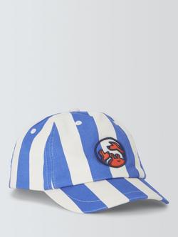 John Lewis Kids' Stripe Crab Baseball Cap, Blue - view 2, Blue