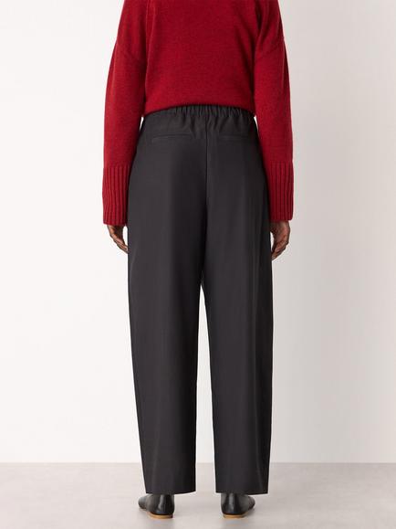 Whistles Regular Fit Pleated Barrel Trousers - view 2, Black