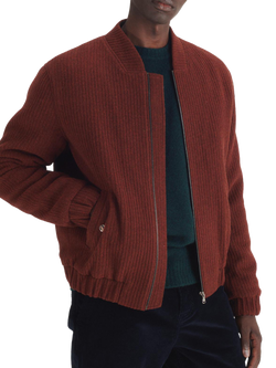 Maison Standards Cambridge Bomber Jacket, Terracotta, Terracotta