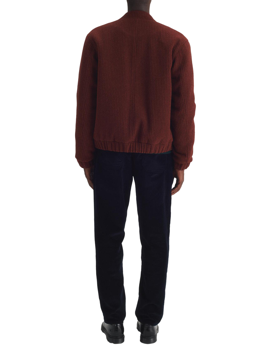 Product image 2 of 7, which shows Maison Standards Cambridge Bomber Jacket, Terracotta, S