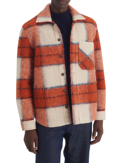 Maison Standards Oliver Check Overshirt, Mahogany